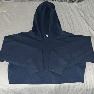 Lululemon blue all yours cropped hoodie